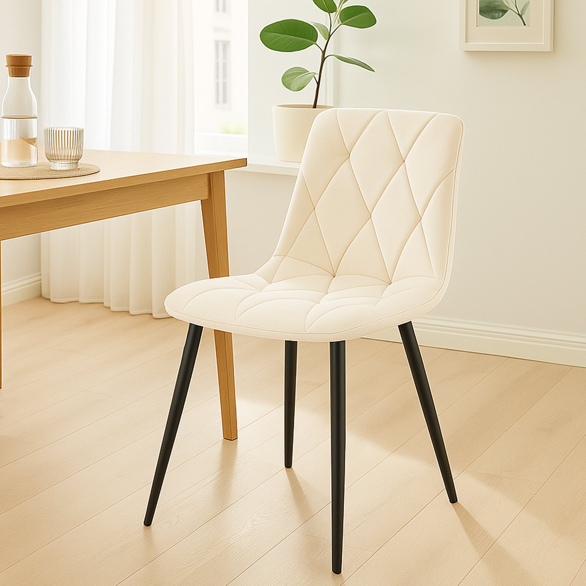 2er Set Esszimmerstuhl Clairton Samt