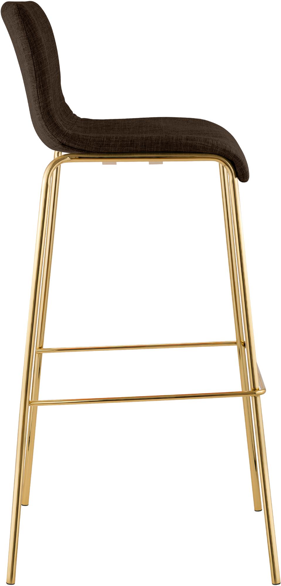 Barhocker Hoover Stoff 4-Fuß Gold