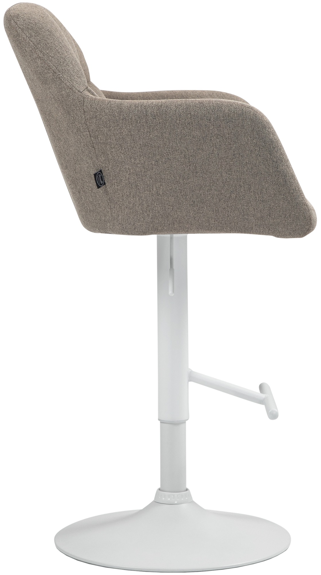 Barhocker Natoma Stoff weiß