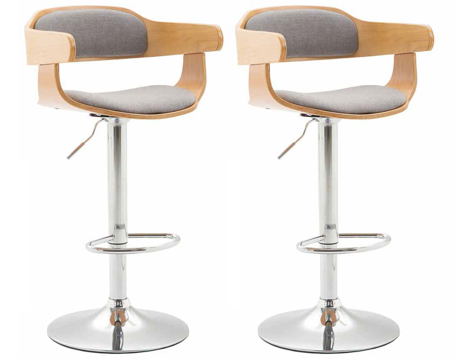 2er Set Barhocker Bogota Stoff natura