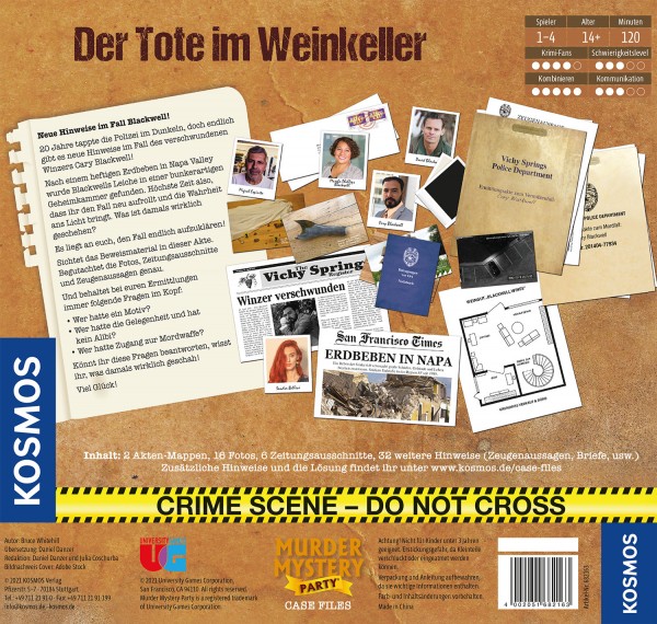 Kosmos Strategiespiele Kosmos 682163 - Murder Mystery Case File - Der Tote im Weinkeller