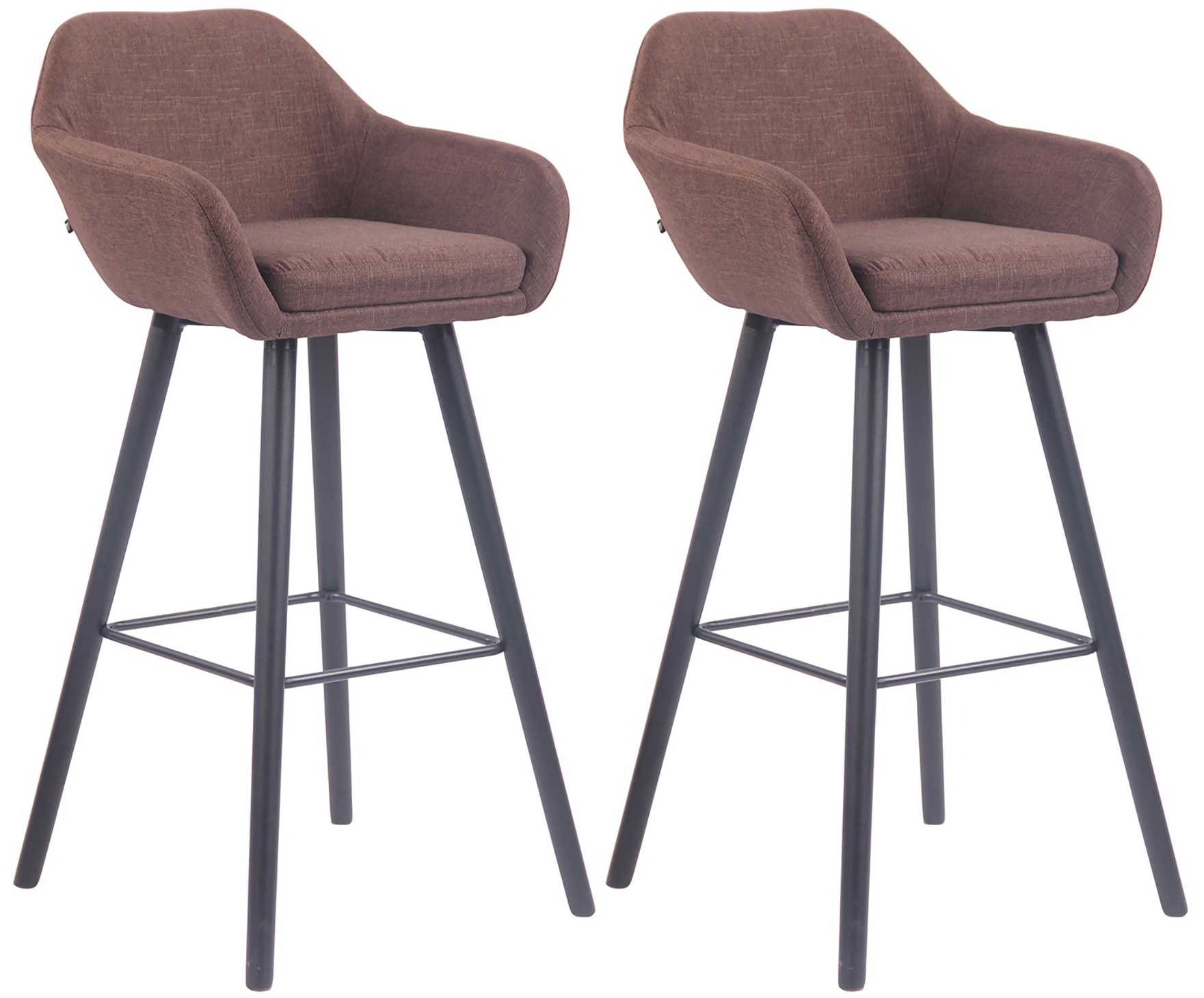 2er Set Barhocker Adelaide schwarz