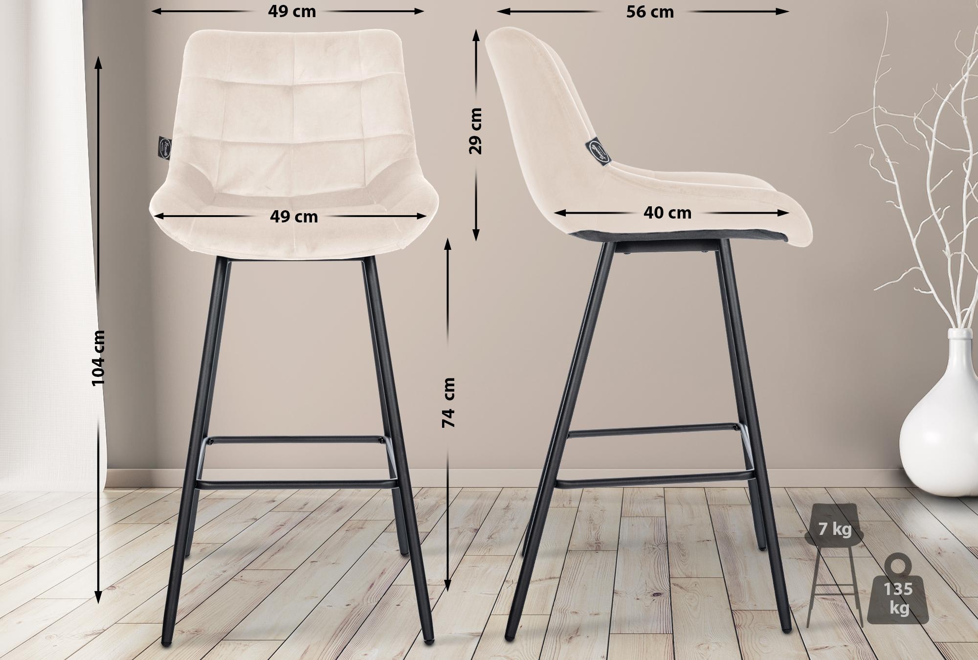 Barhocker Weston Samt