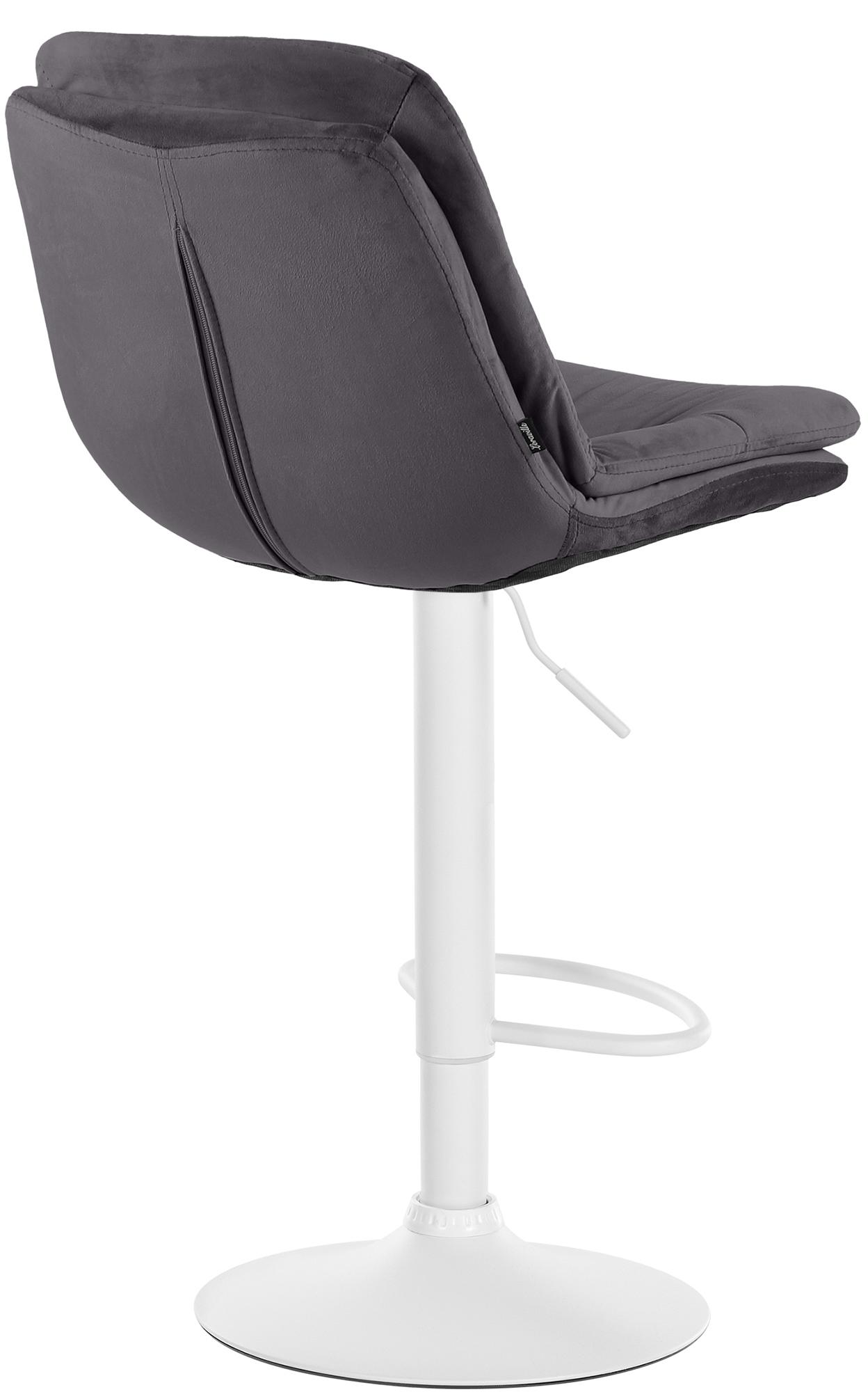 Barhocker Laurel Samt weiß