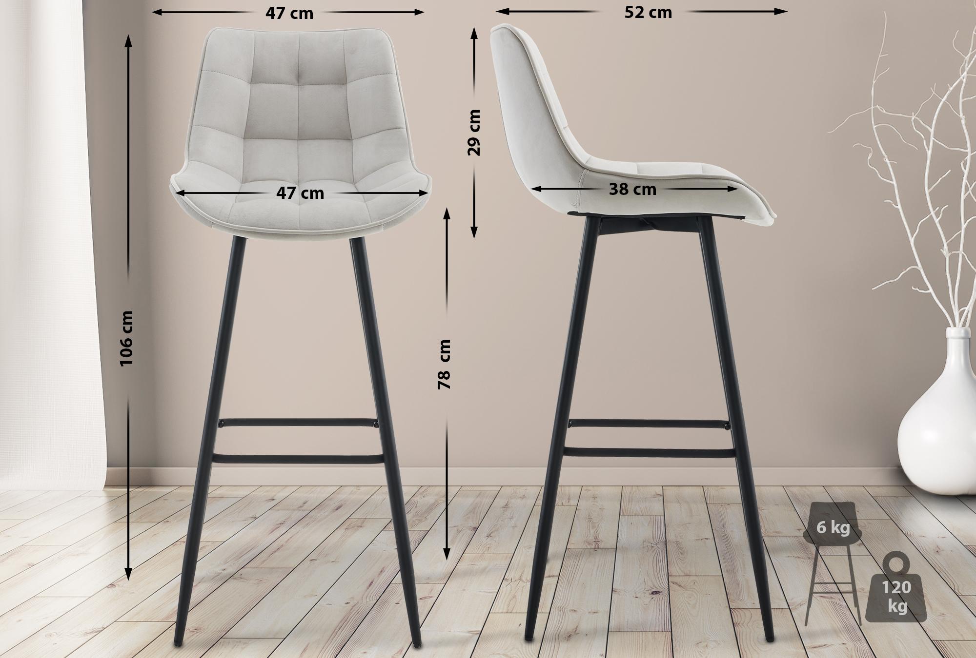 Barhocker Dartford Samt