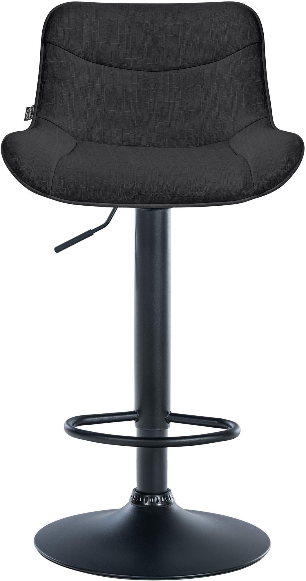 Barhocker Vonore Stoff schwarz