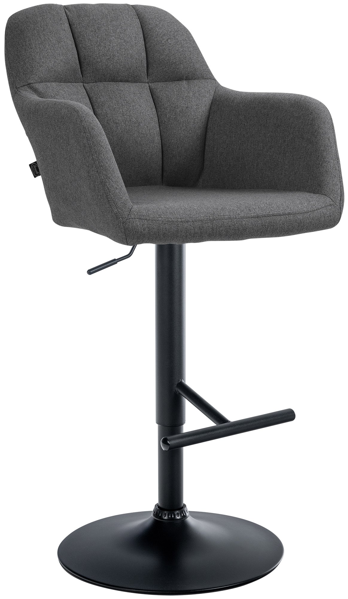 Barhocker Natoma Stoff schwarz