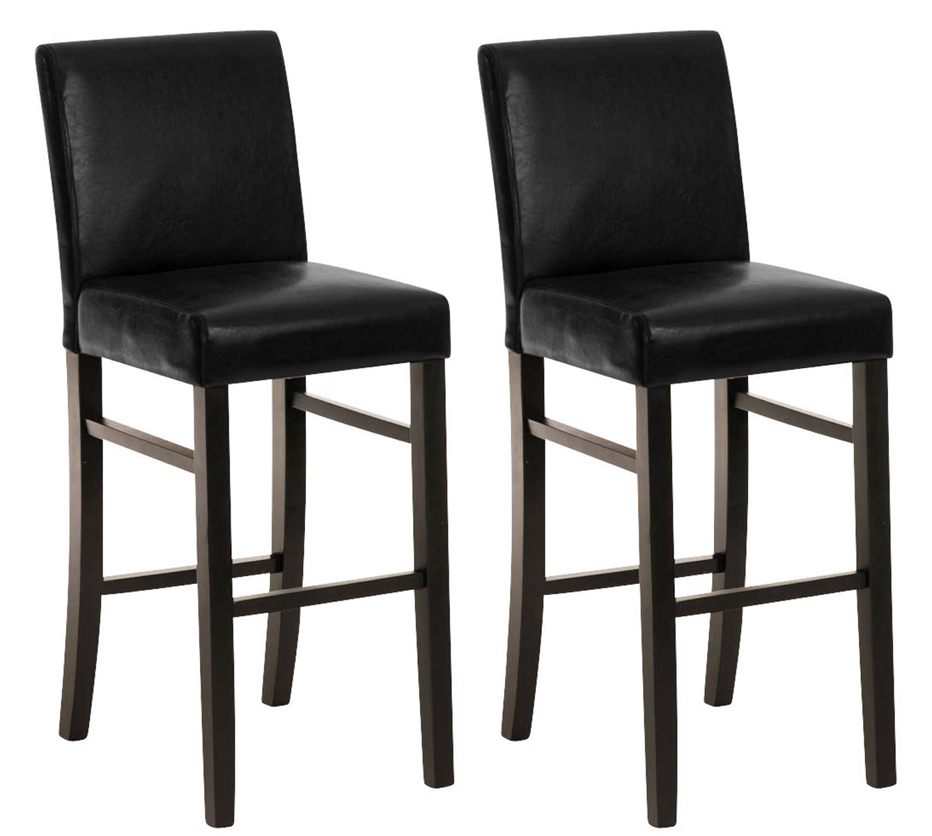 2er Set Barhocker Alvin Kunstleder schwarz