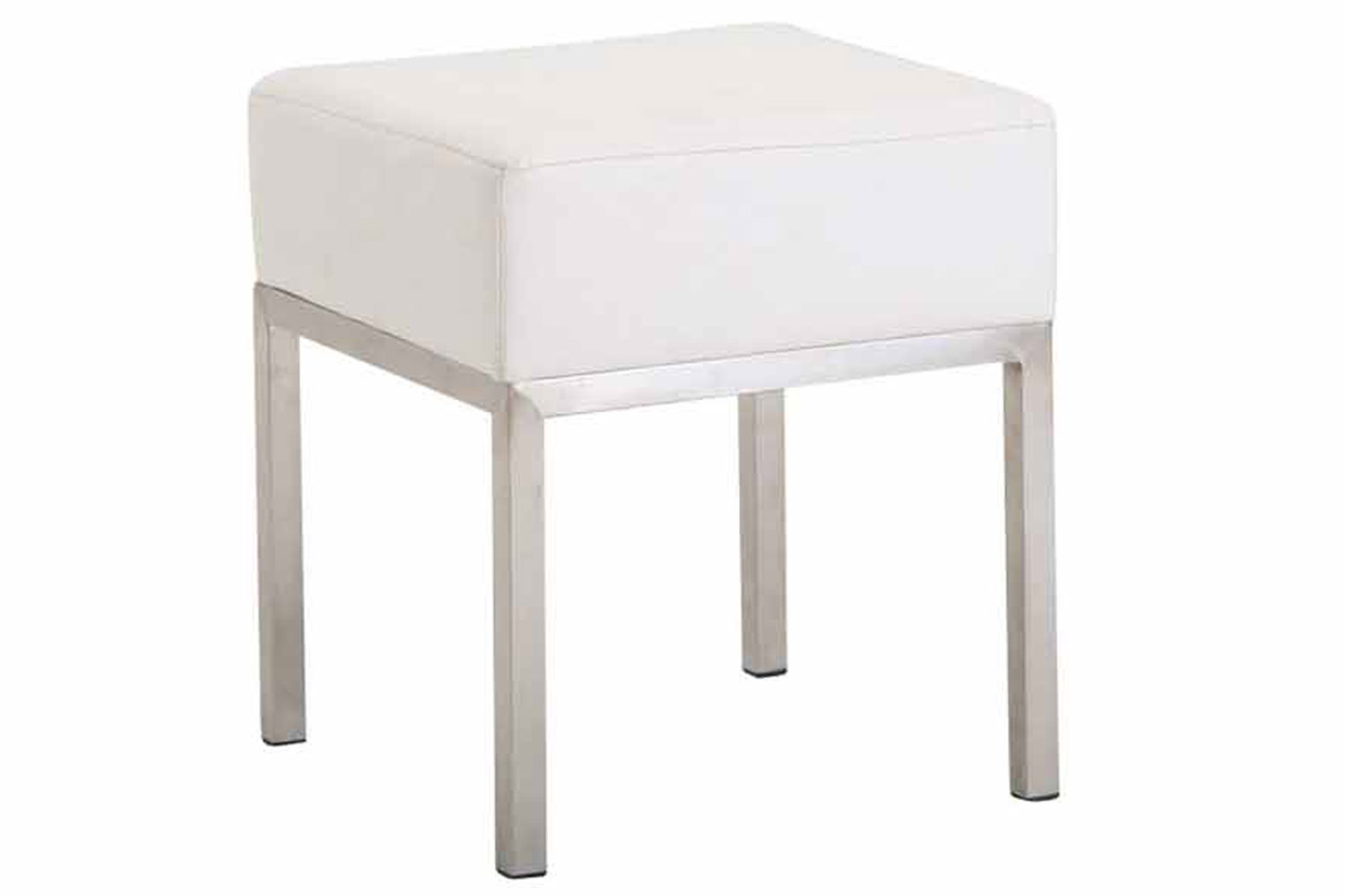 Sitzhocker Newton Kunstleder edelstahl