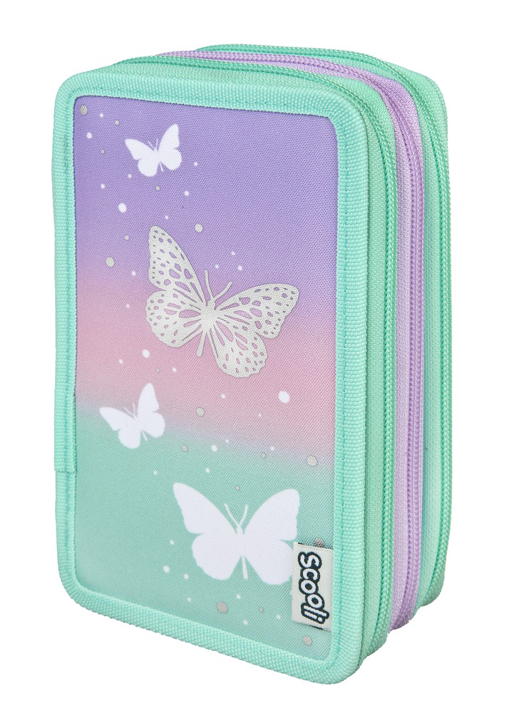 Undercover Schreibwaren Butterfly Wishes - Tripledecker, gefülltes Schüleretui