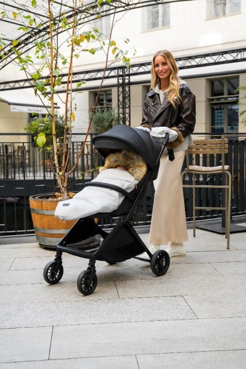 MoMi COZY – Universal-Fußsack für Kinderwagen, Fleece-Innenfutter, beidseitiger Reißverschluss & Kapuze mit Ohren – in verschiedenen Farben