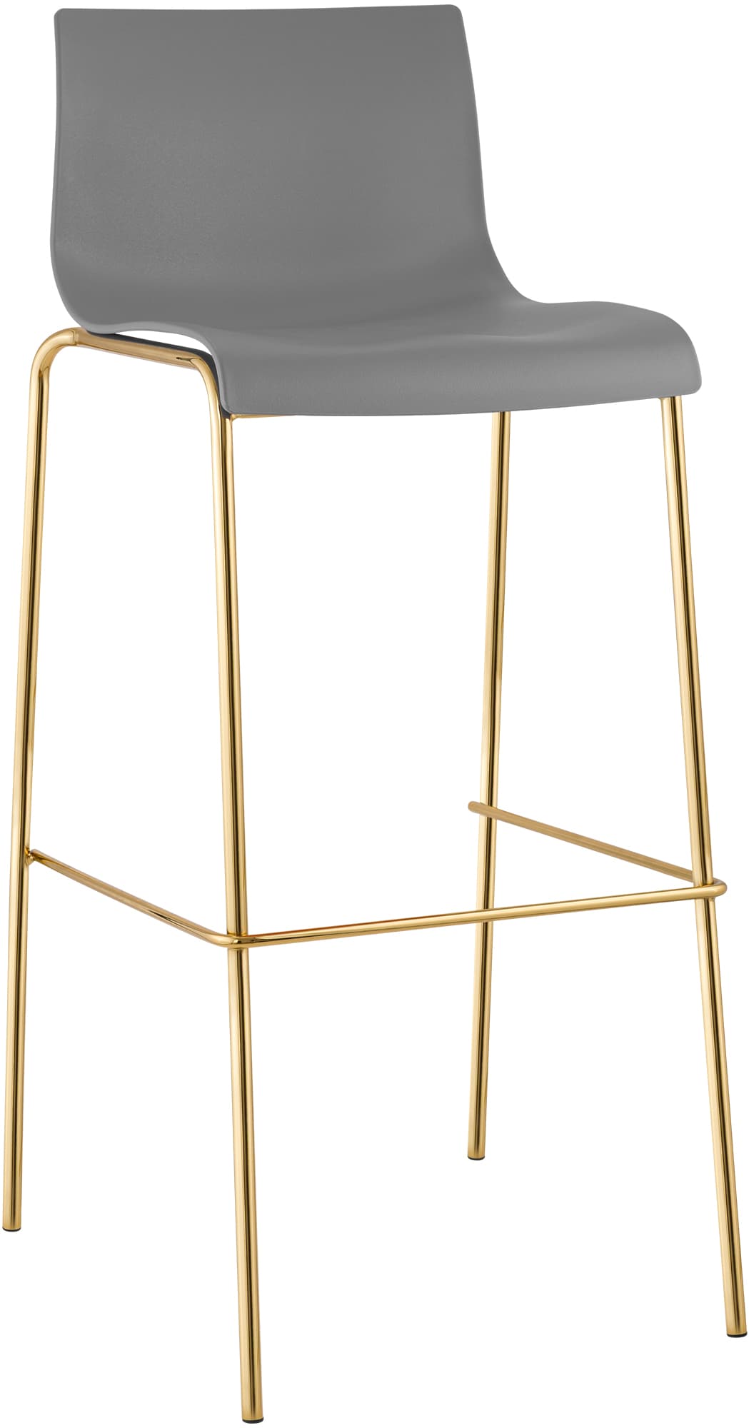 Barhocker Hoover Kunststoff 4-Fuß Gold