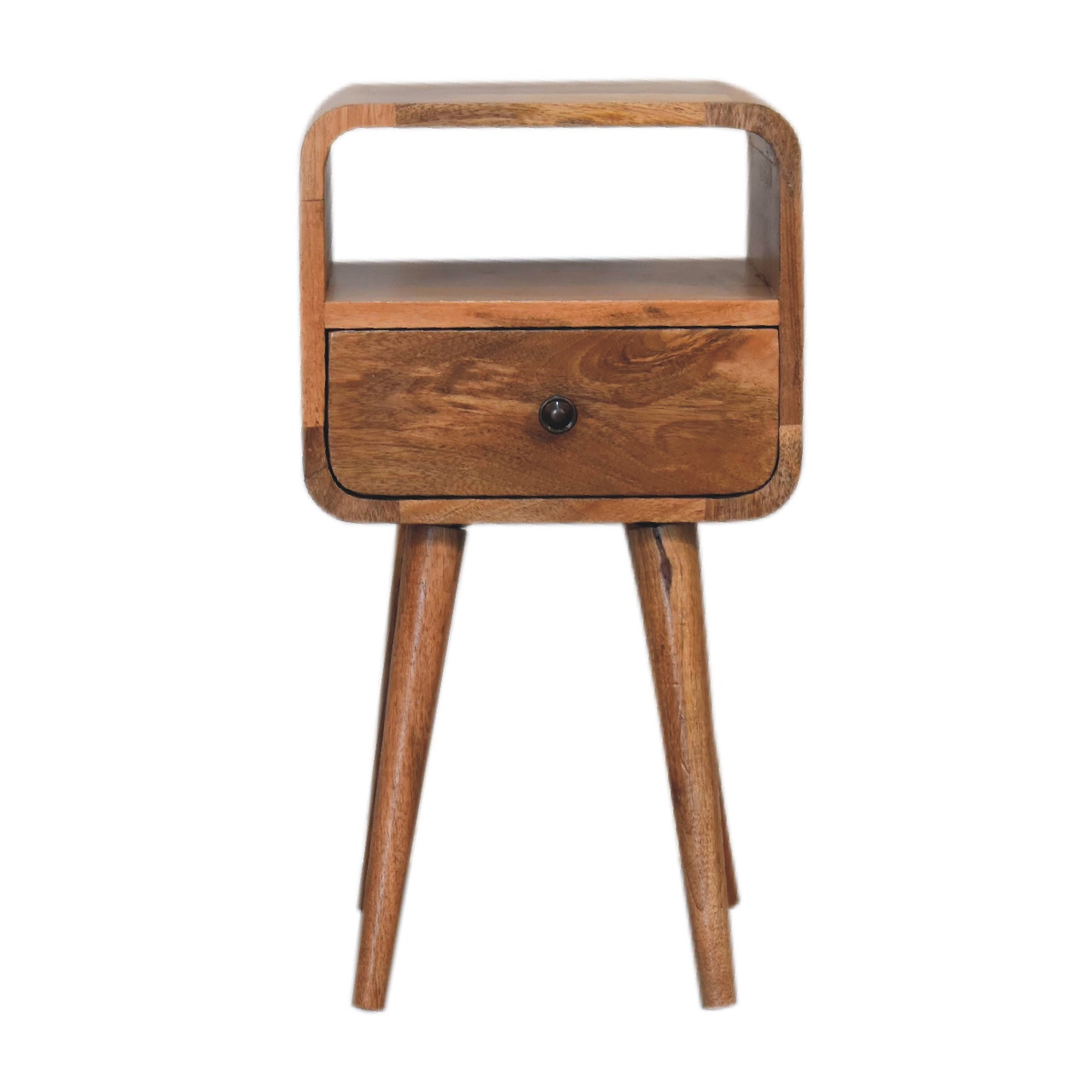 Mini Oakish Curve Offenes Nachttischchen