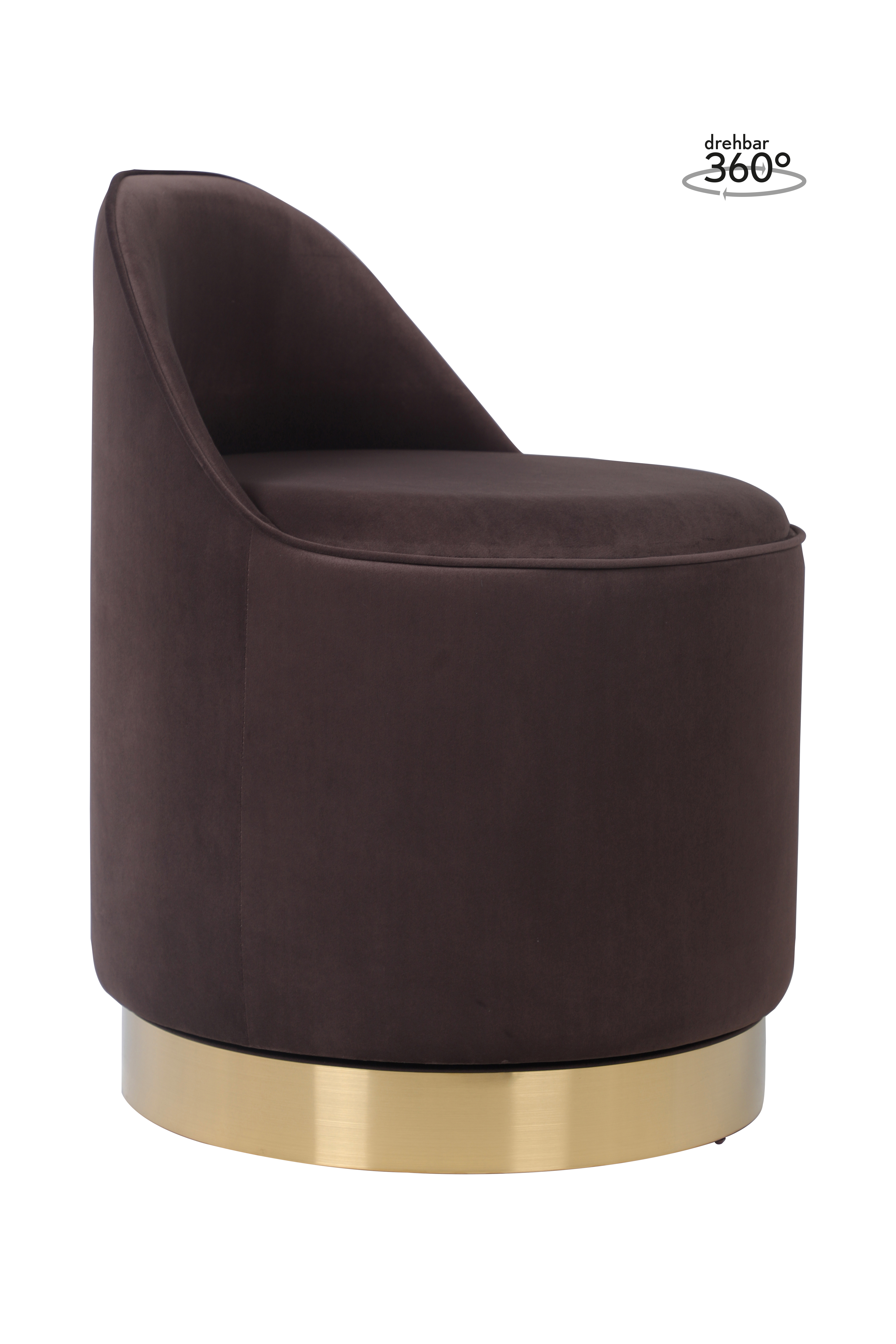 Eleganter Drehhocker in Braun