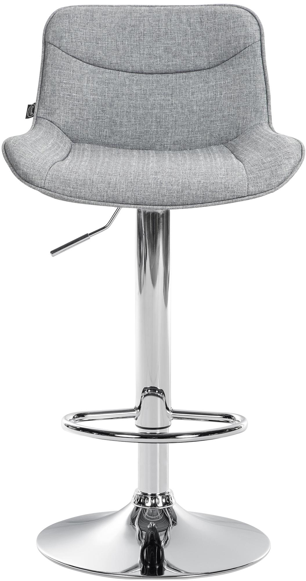 Barhocker Vonore Stoff chrom