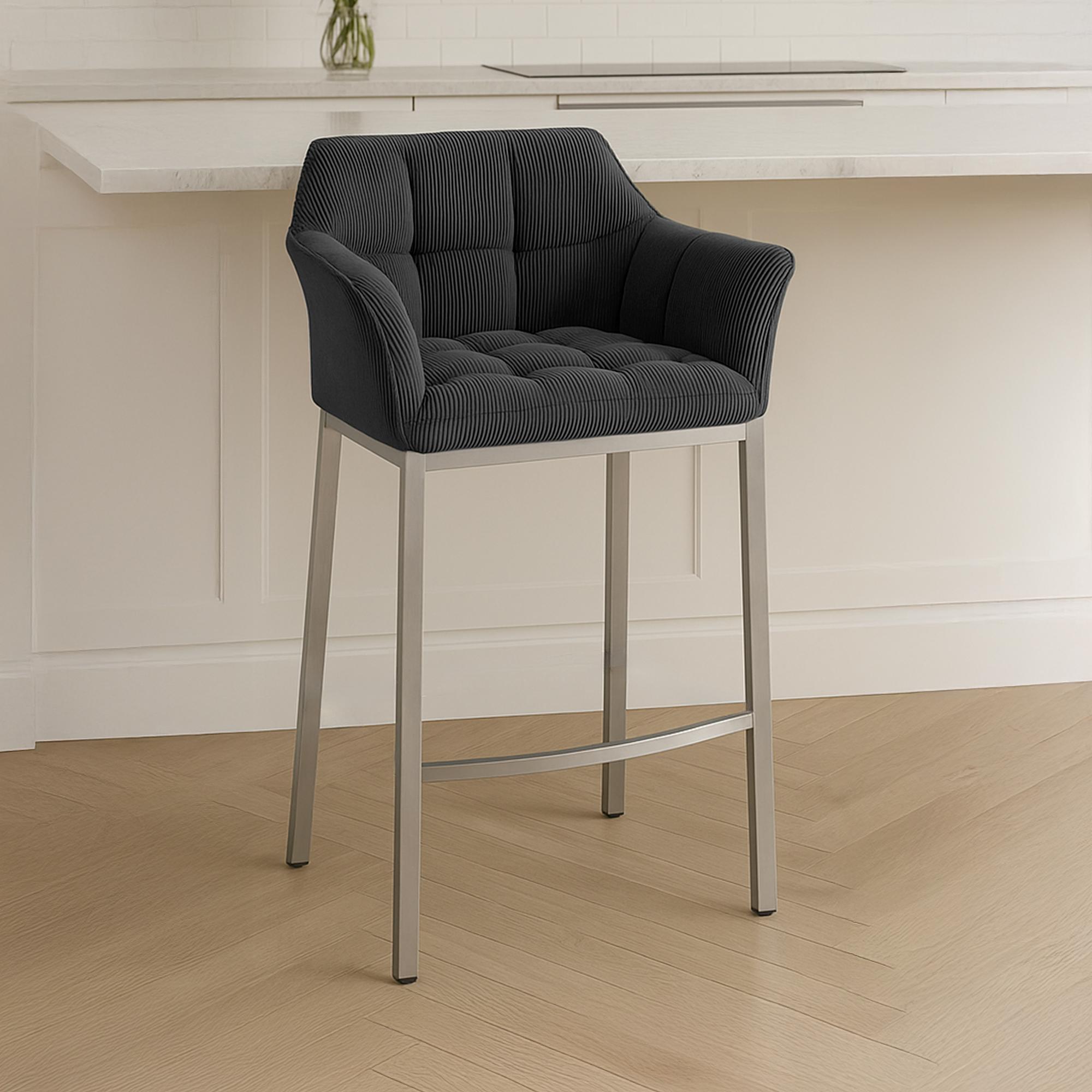 Barhocker Damaso E Cord mit 4-Fuß Gestell