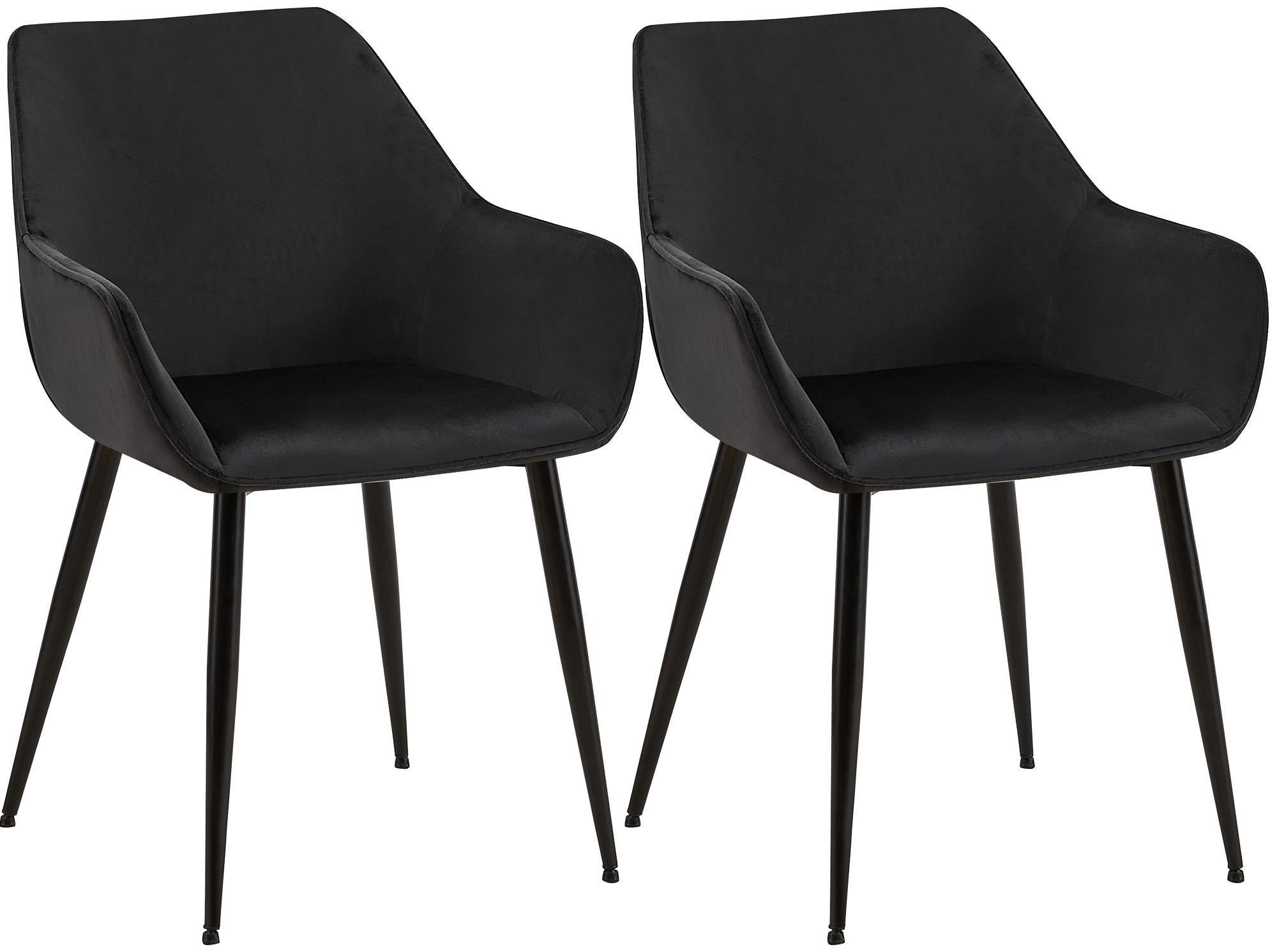 2er Set Esszimmerstuhl Vessa Samt