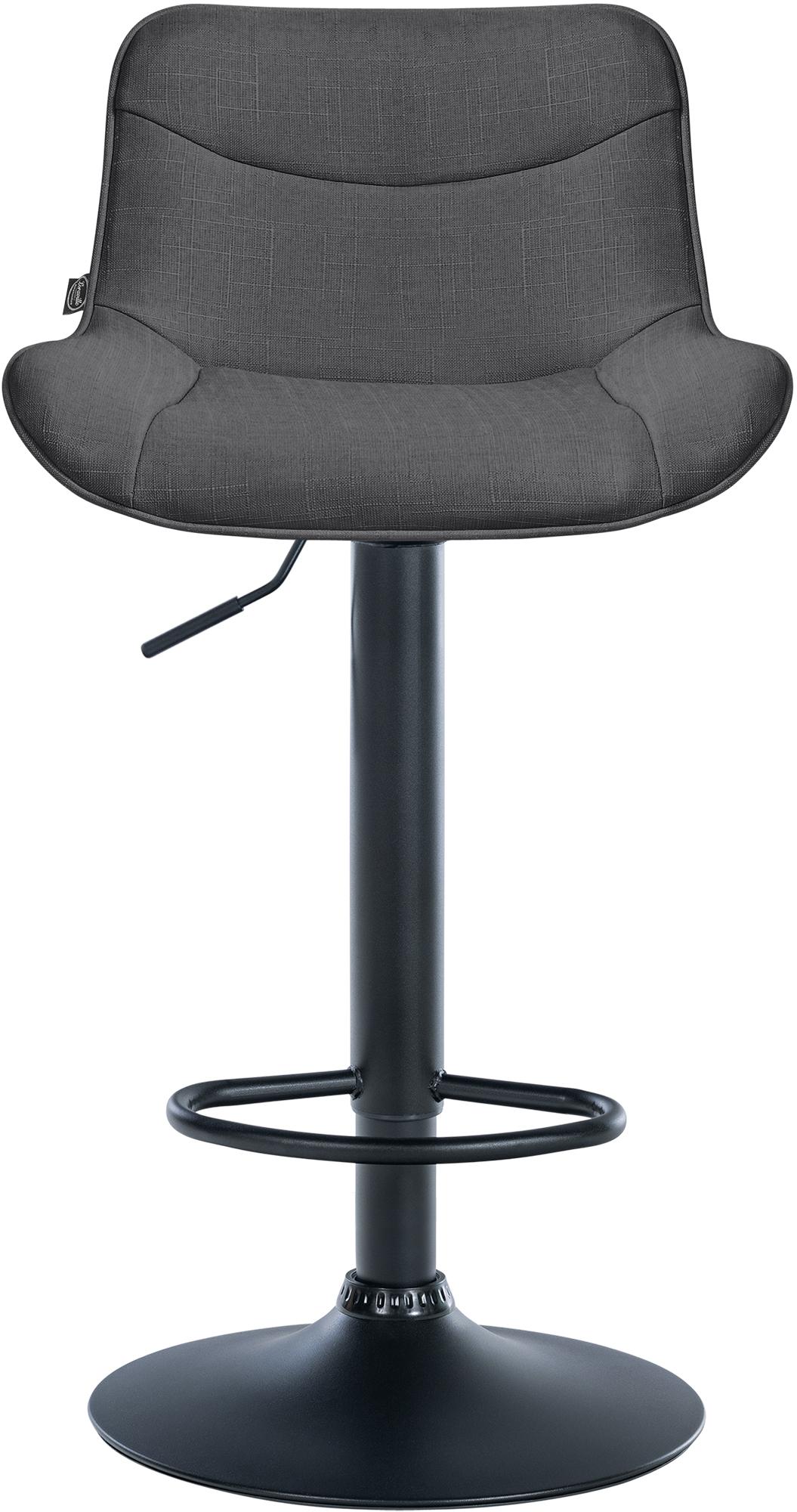 Barhocker Vonore Stoff schwarz