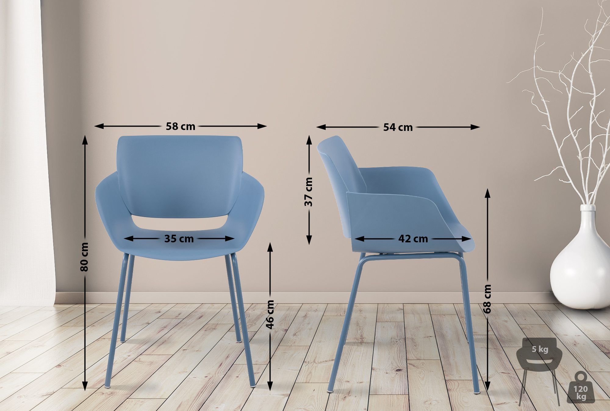 2er Set Stuhl Alpena