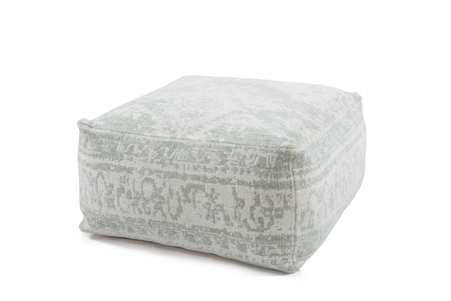Pouf Paramount Pouf & Cushion Set 110 Elfenbein / Mint 80cm x 80cm