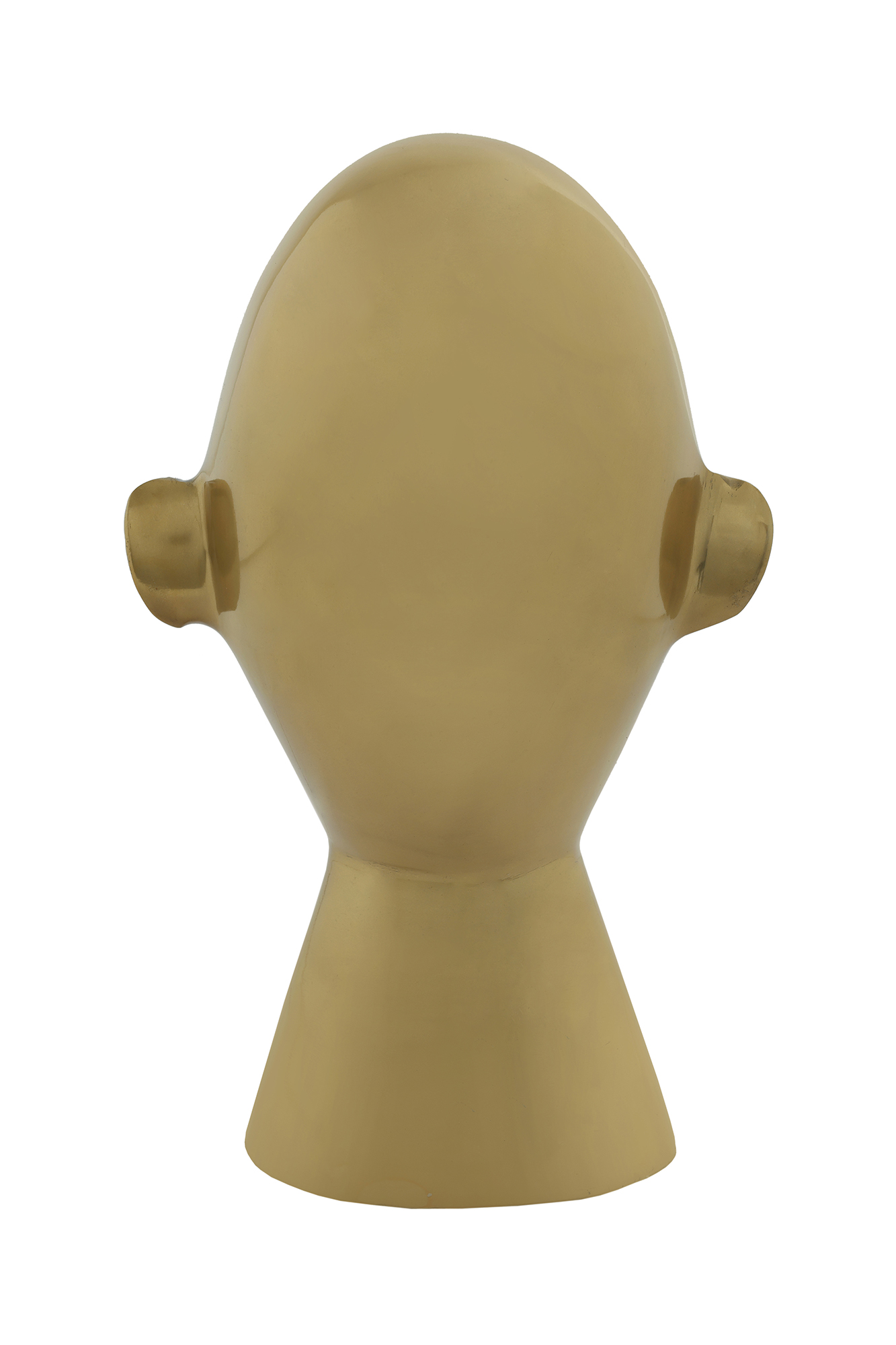 Abstrakte Kopfskulptur Gold
