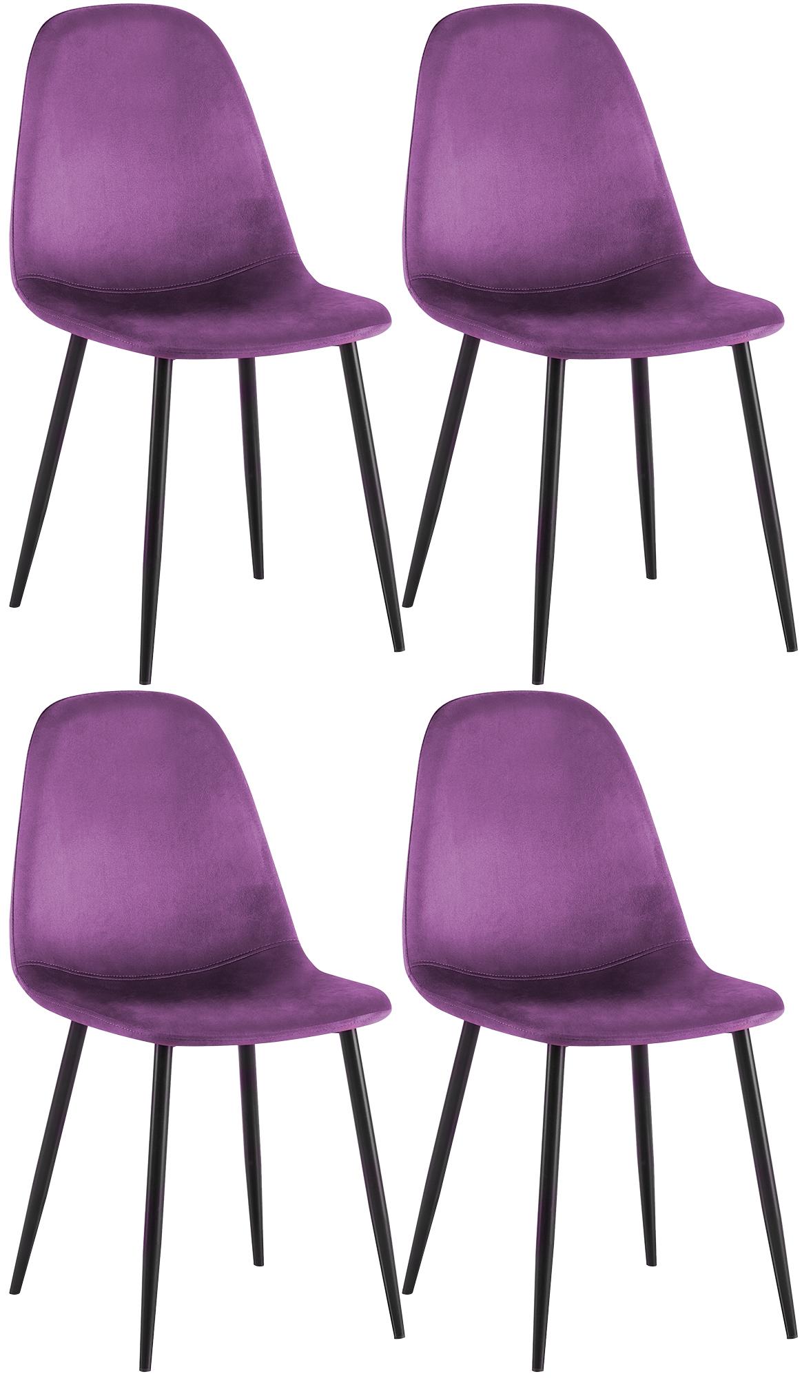 4er Set Esszimmerstühle Napier Samt