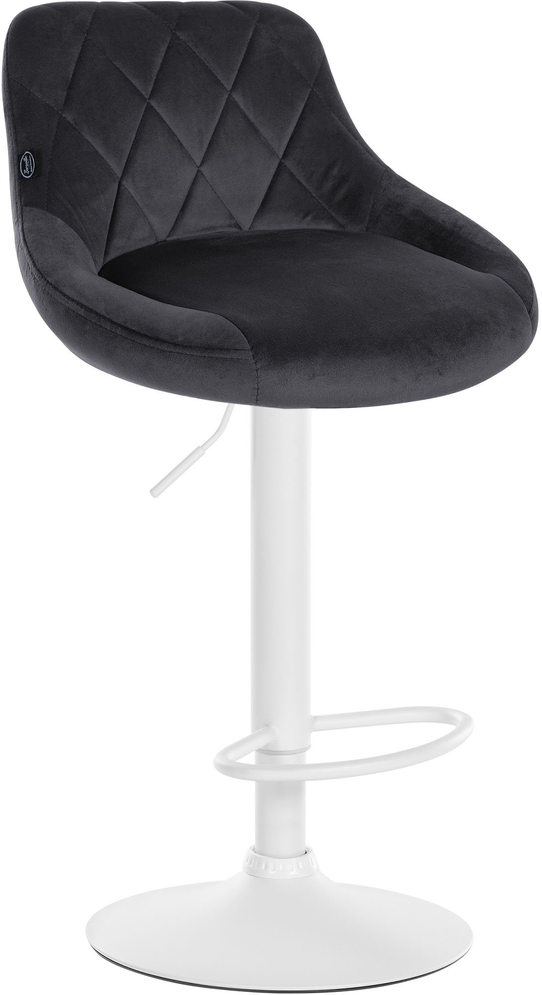 2er Set Barhocker Lazio Samt weiß