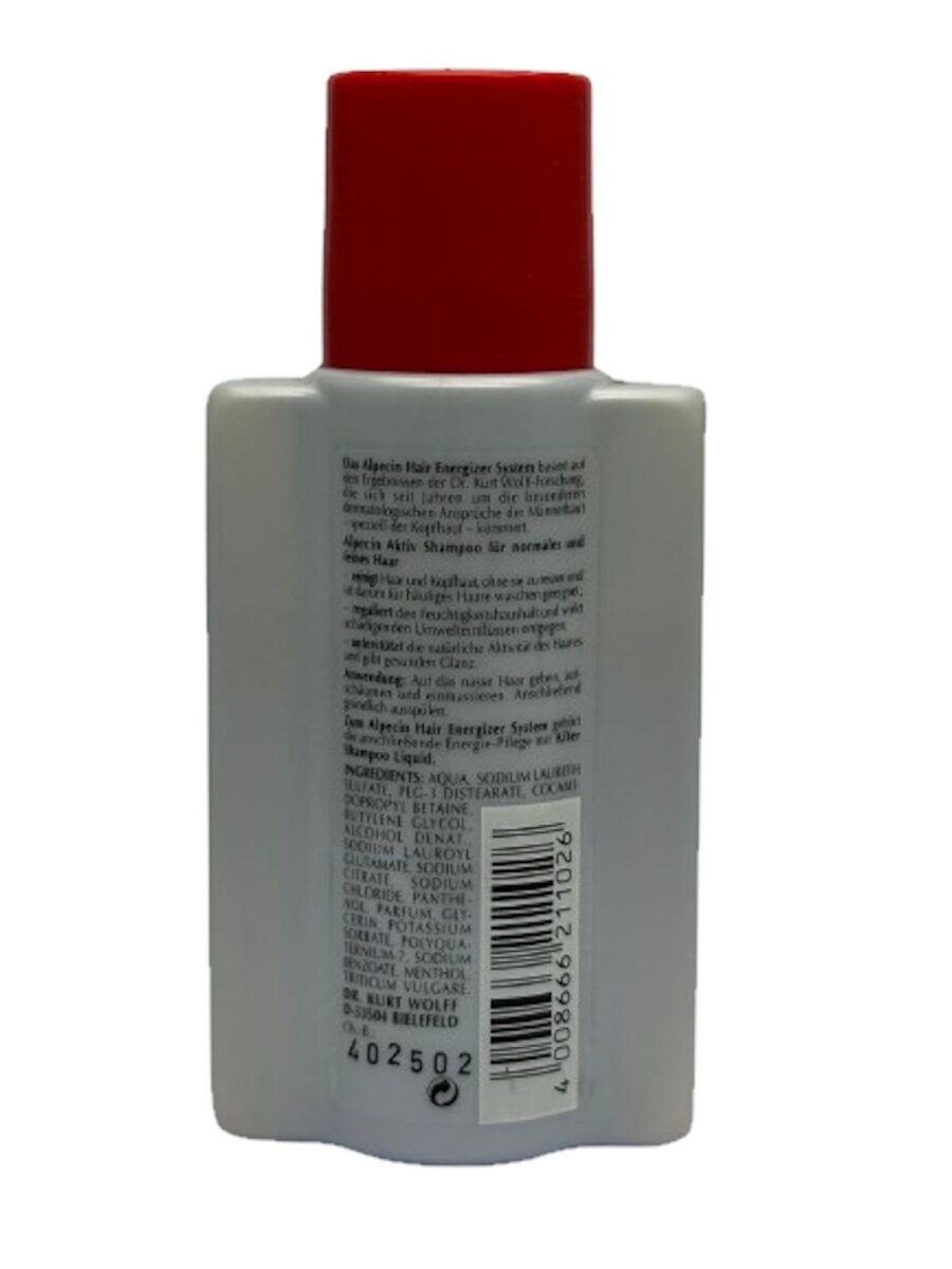 Alpecin 10 x Aktiv Shampoo reizarm – Hair Energizer, reguliert Feuchtigkeitshaushalt, stärkt feines & normales Haar, dermatologisch getestet