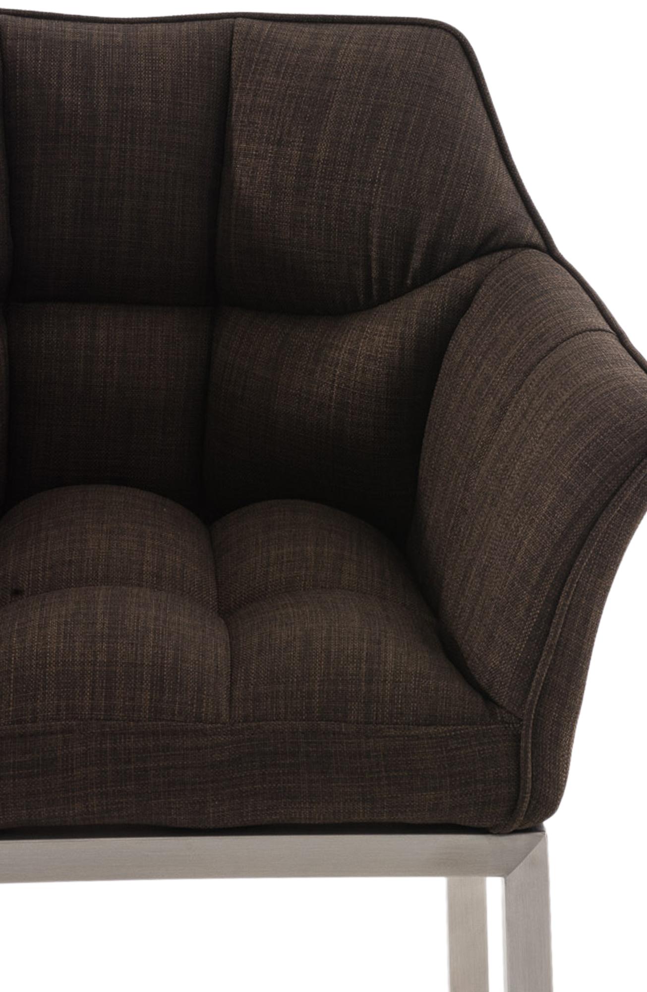 Barhocker Damaso E Stoff mit 4-Fuß Gestell