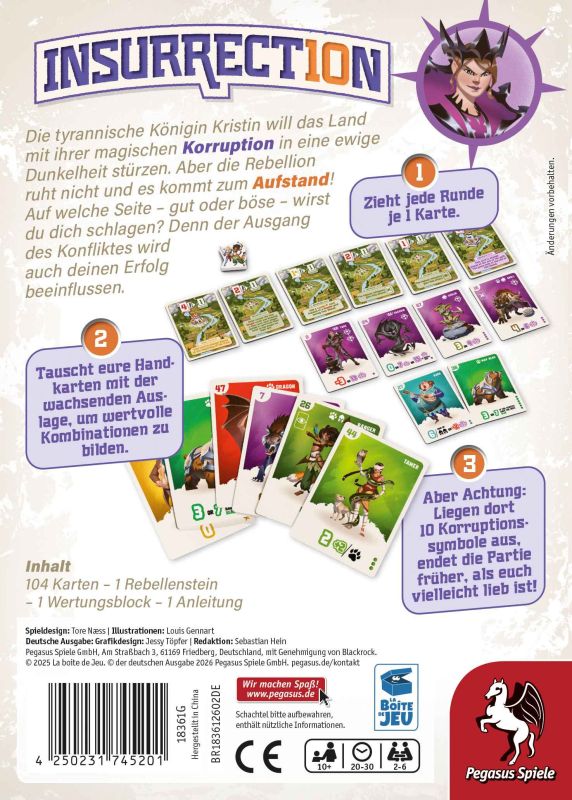 Pegasus Brettspiele & Gesellschaftsspiele Insurrection – Familienspiel