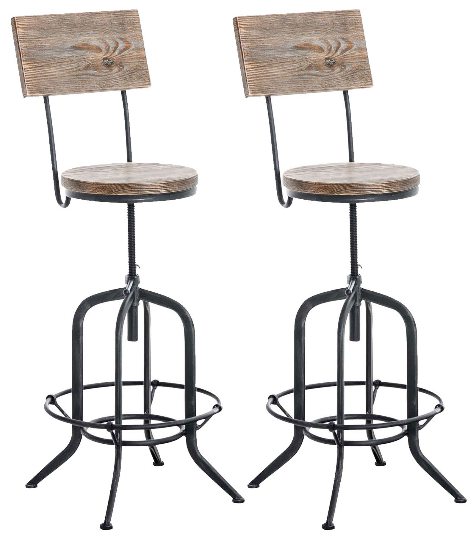2er Set Barhocker Belt, Holz