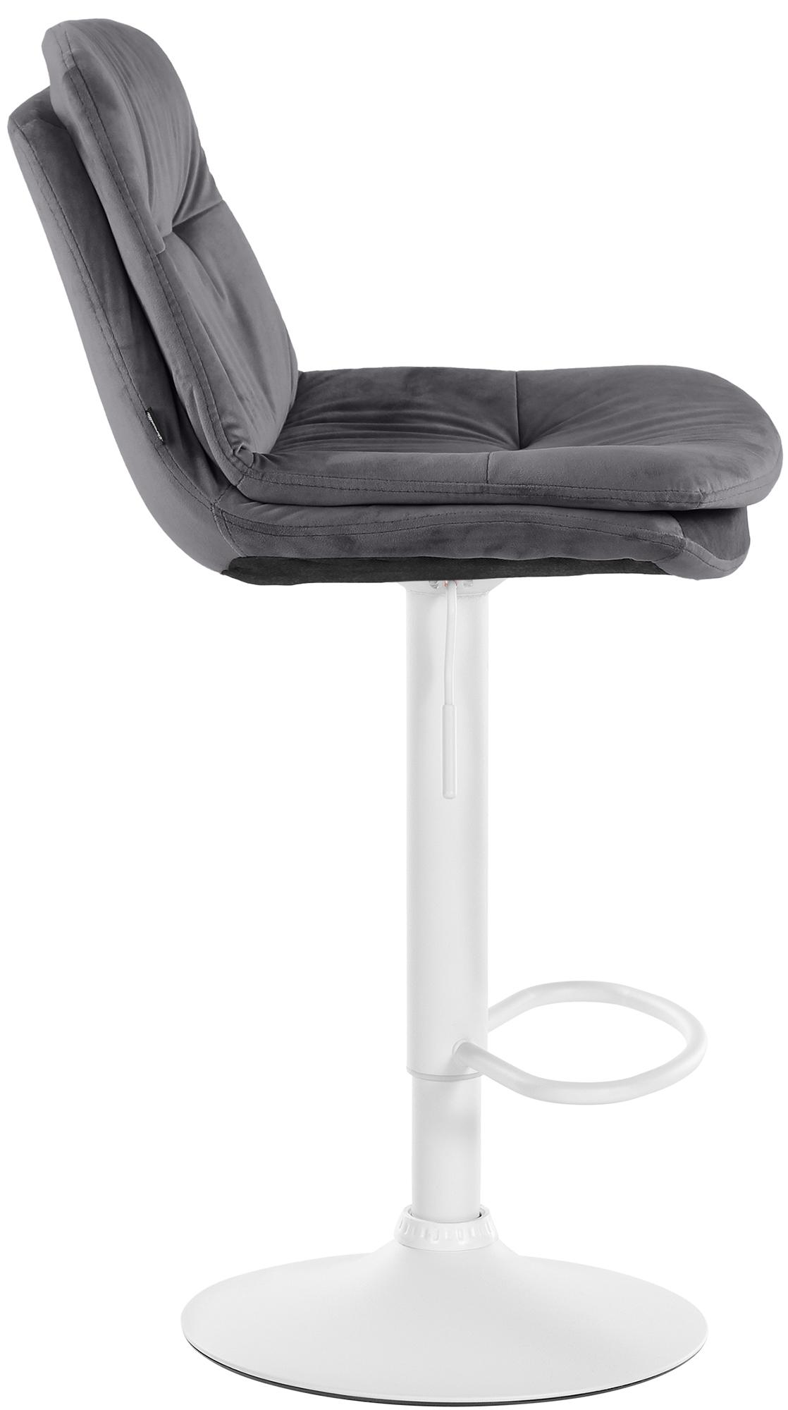 Barhocker Laurel Samt weiß