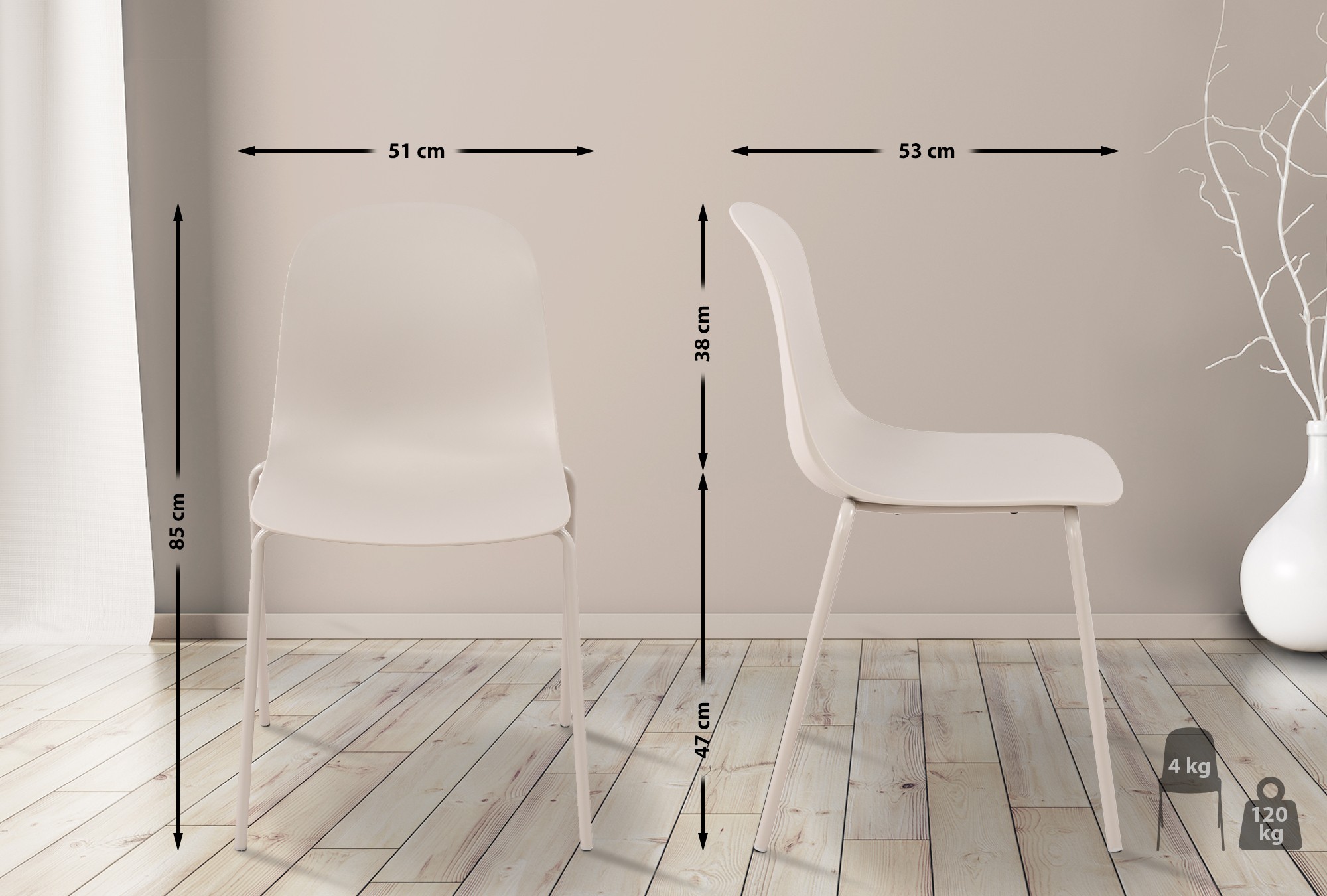 2er Set Stuhl Hardin