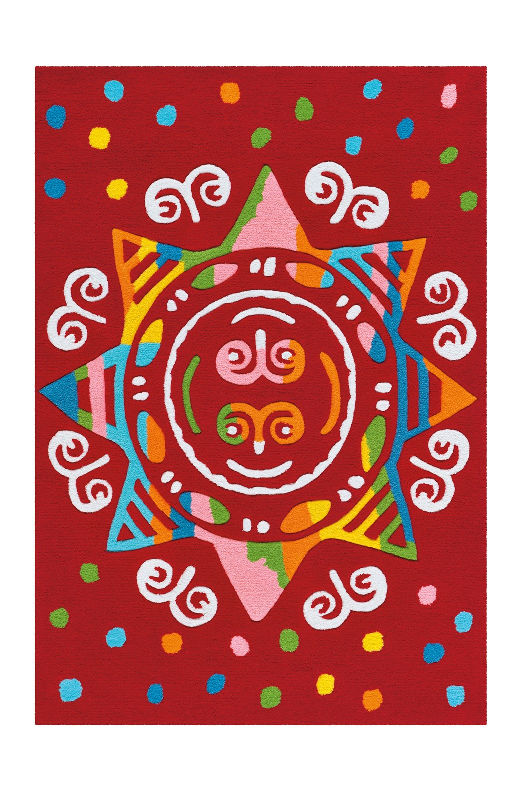 Teppich Spirit Glowy 3145 Rot Mandala 110cm x 160cm