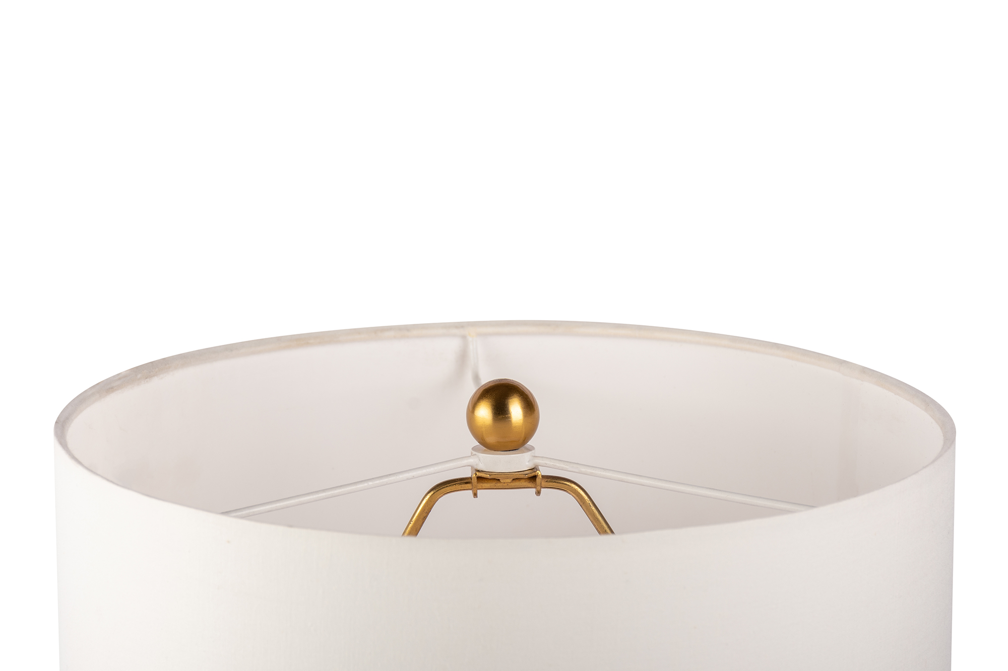 Auffällige Stehlampe Weiß/Gold