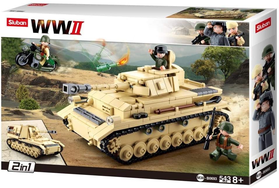 Sluban Bau- & Konstruktionsspielzeug Sluban M38-B0693 - Army WWII - Deutscher Panzer