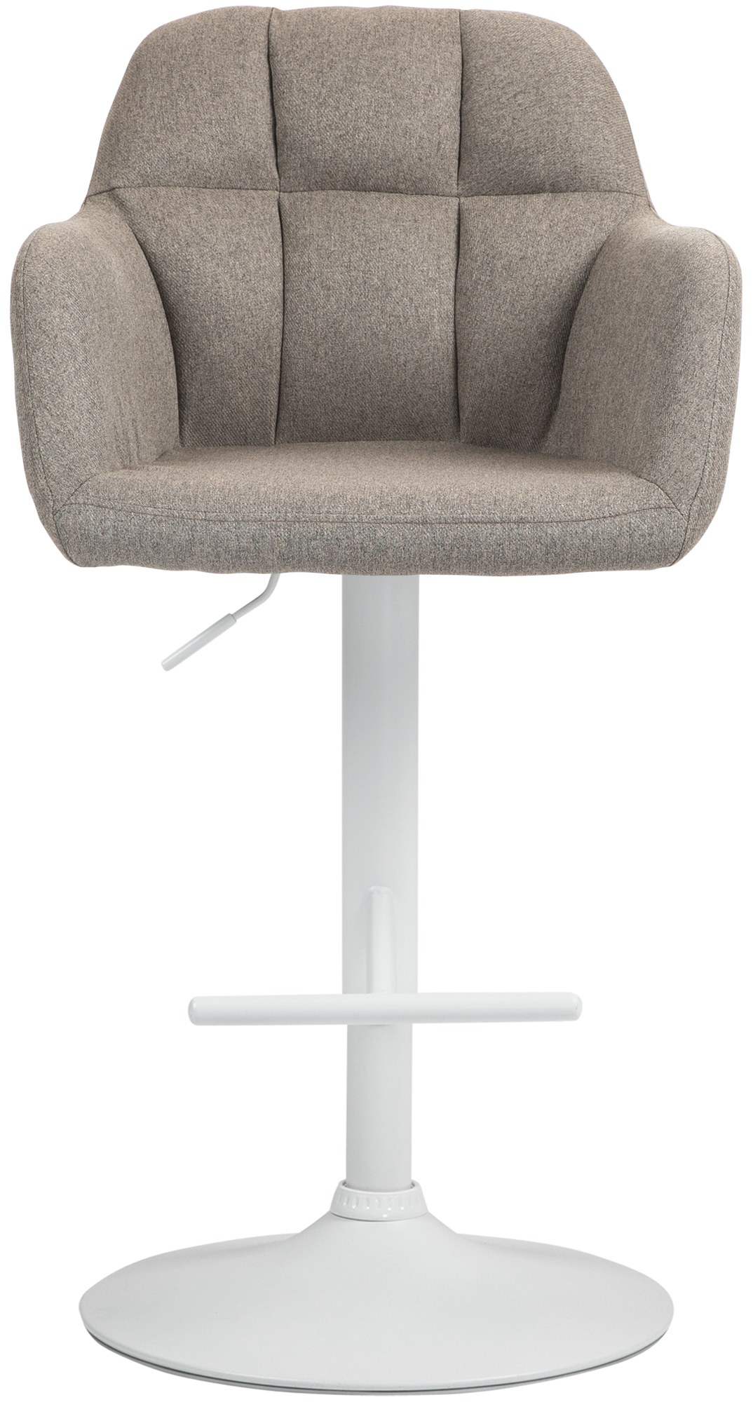 Barhocker Natoma Stoff weiß