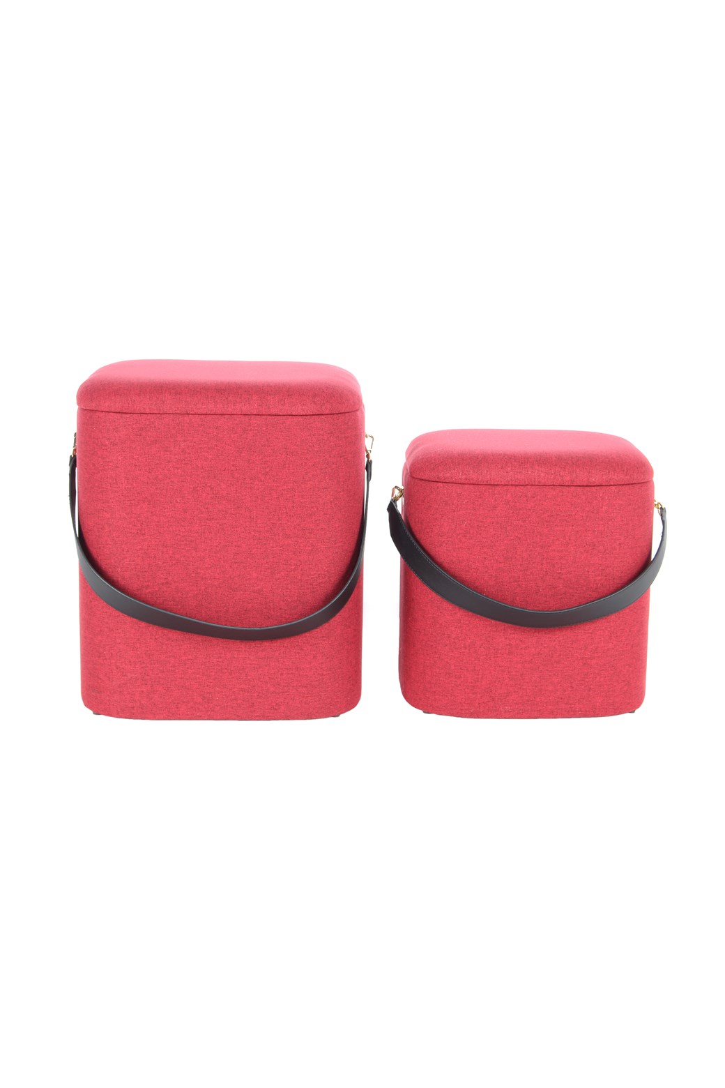 Hocker Hocker Arabella 225 2er-Set Rot / Schwarz
