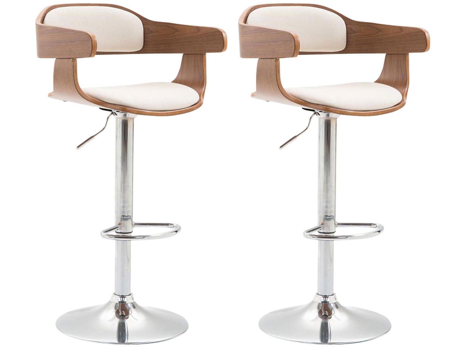 2er Set Barhocker Bogota Stoff walnuss