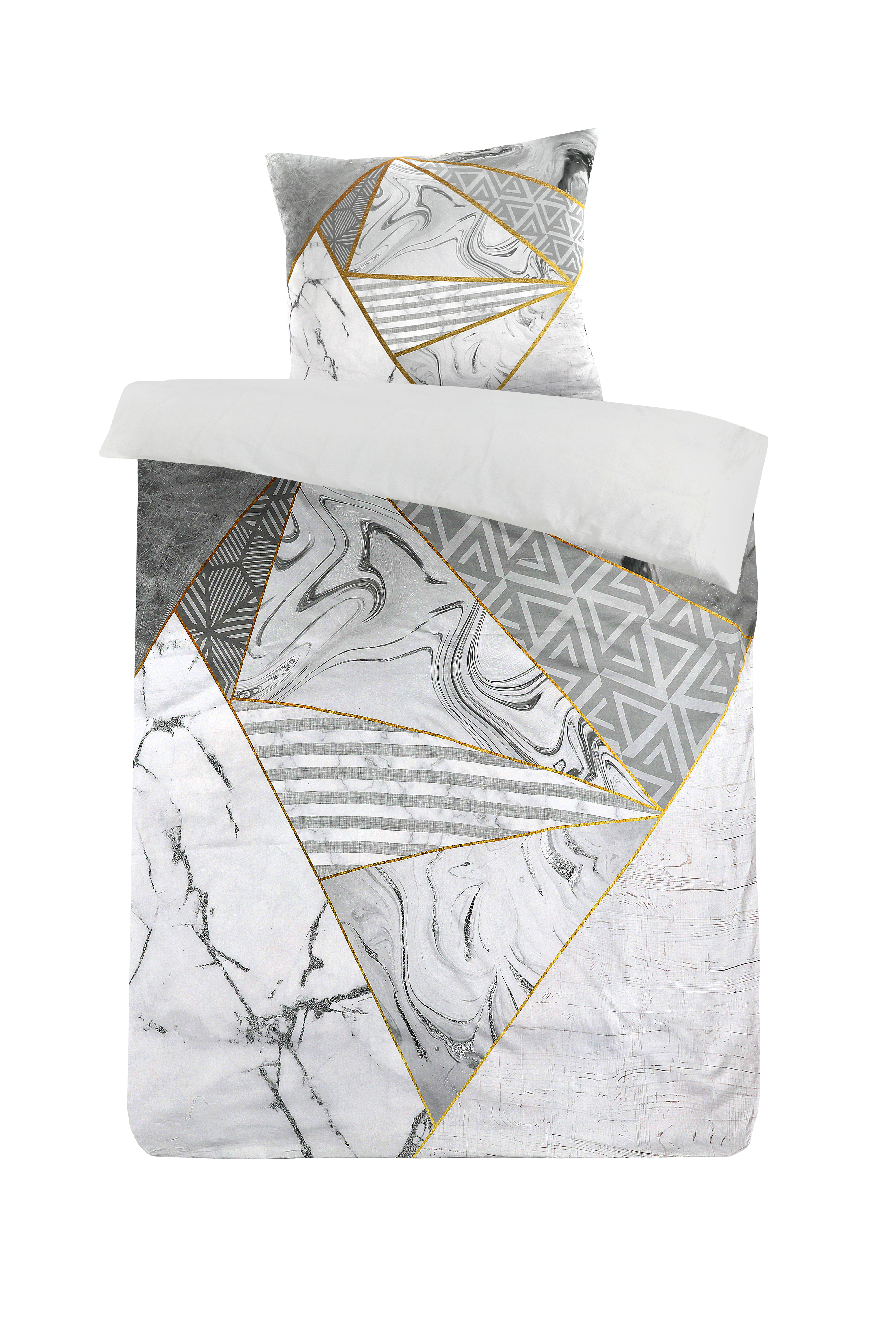 Bettwäsche Bettwäsche Bavaria 125-GB Grau / Gold 260cm x 220cm
