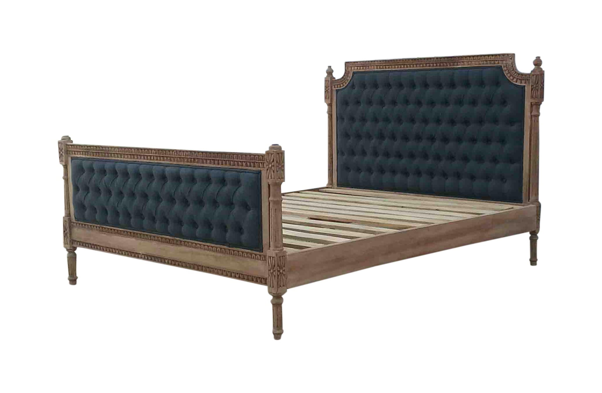 Lana Grey Schlafzimmerbett mit tiefen Knöpfen