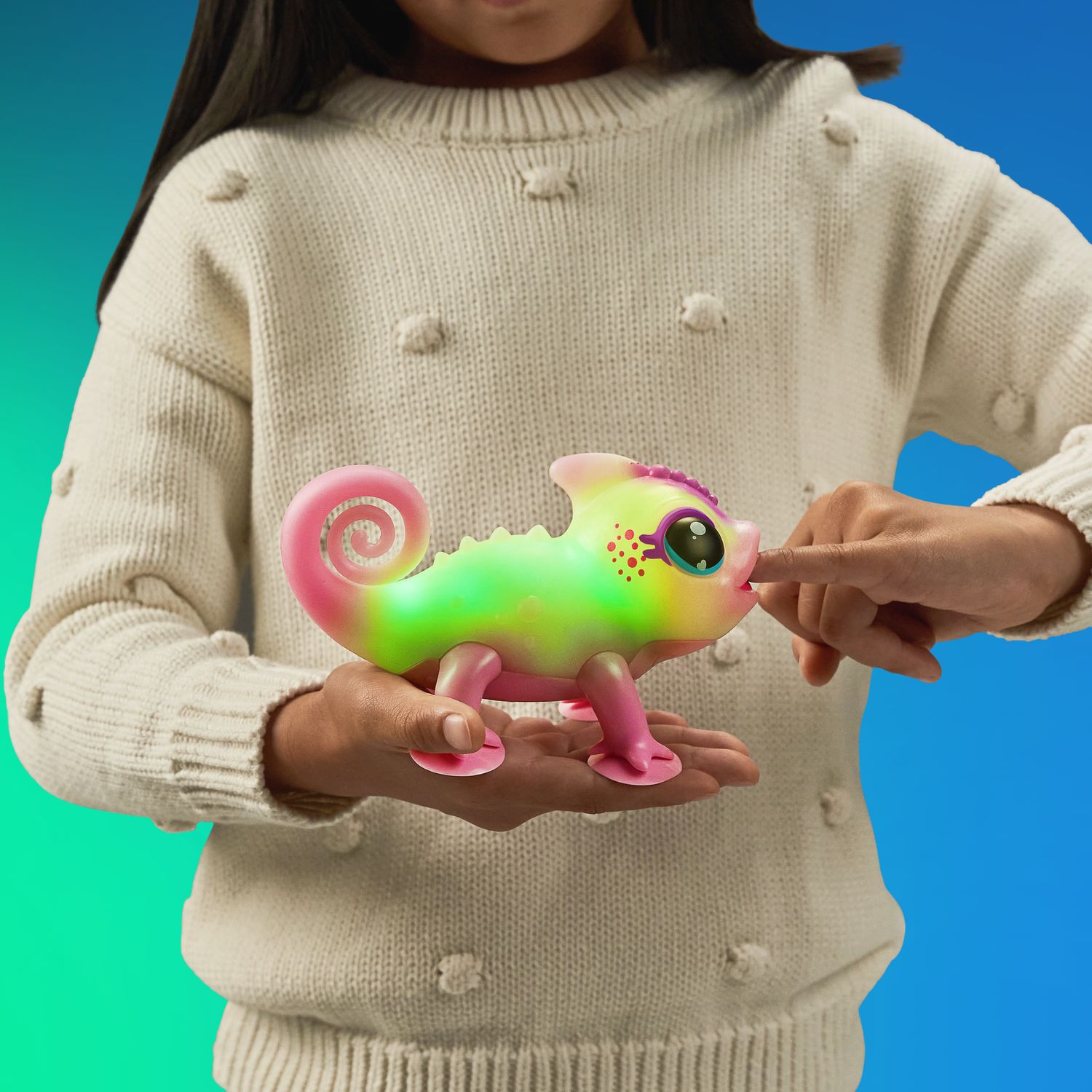Moose Toys Plüschfiguren Little Live Pets – Leuchtendes Chamäleon Nova