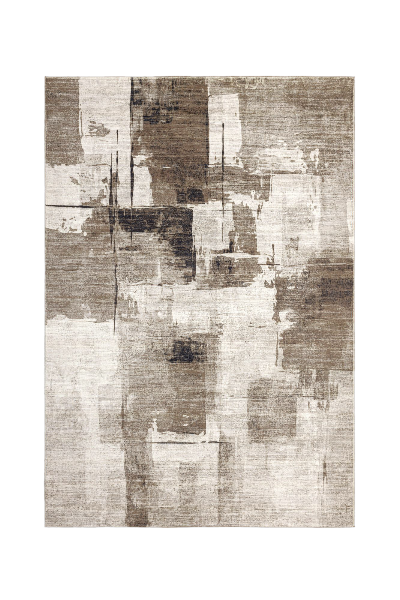 Modernes Design-Teppich Taupe