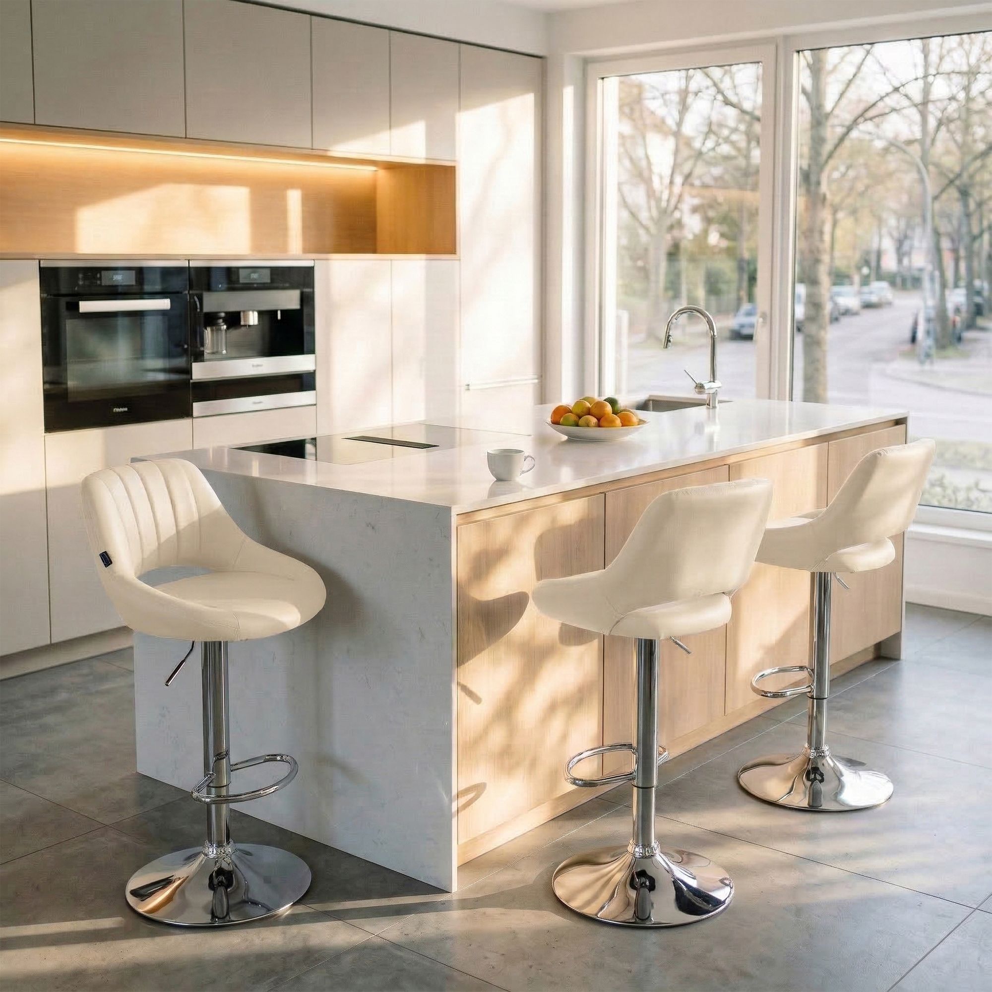 Barhocker Milet Kunstleder chrom