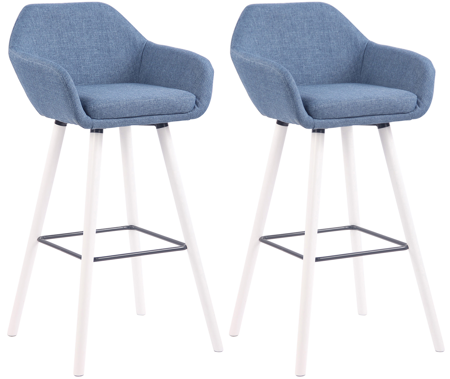 2er Set Barhocker Adelaide weiß