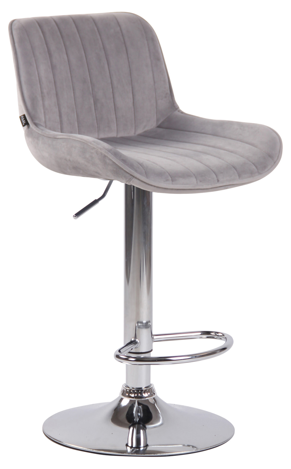 2er Set Barhocker Lentini Samt chrom