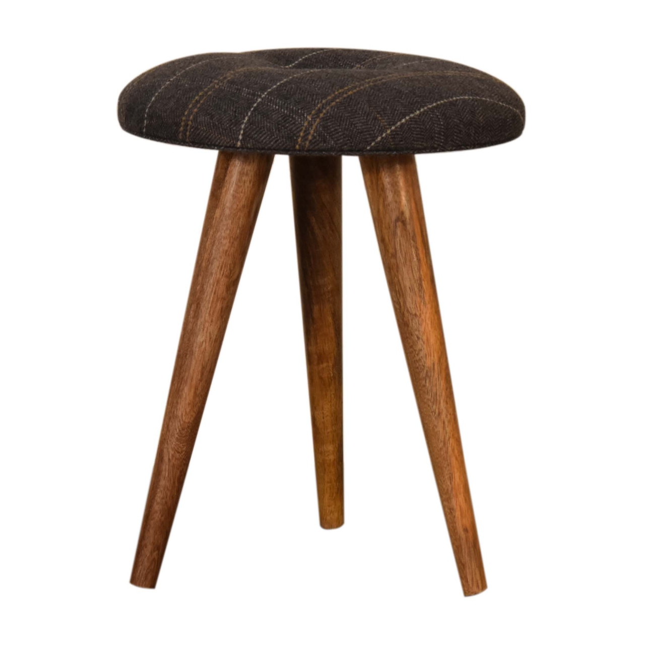 Fußhocker mit Tweed-Muster