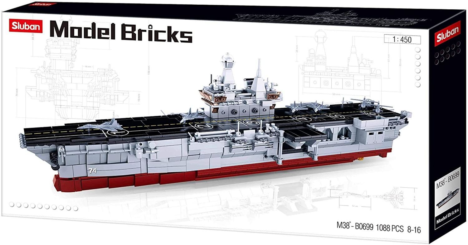 Sluban Bau- & Konstruktionsspielzeug Sluban M38-B0699 - Model Bricks - Großer Flugzeugträger