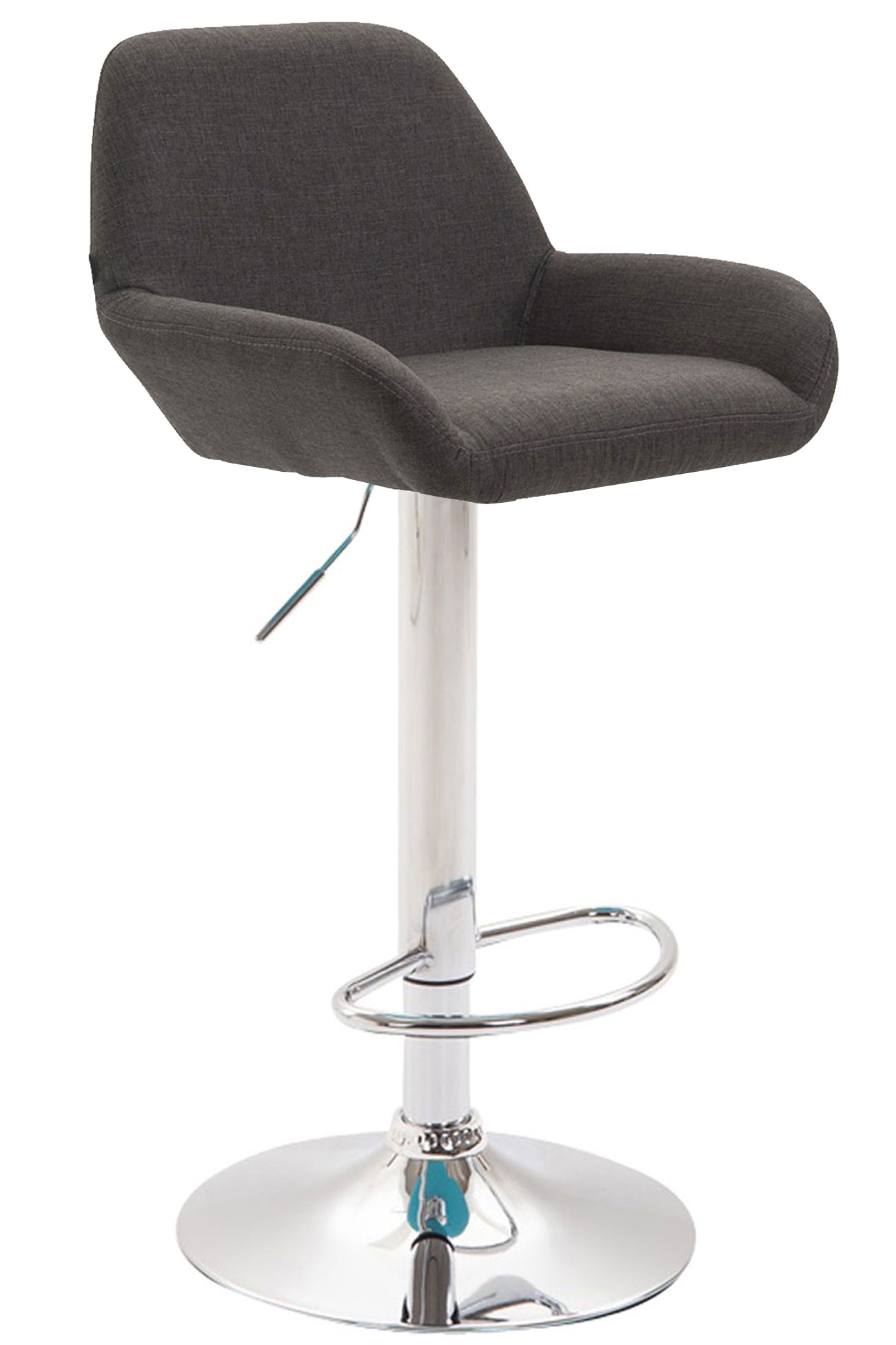 2er Set Barhocker Braga Stoff chrom