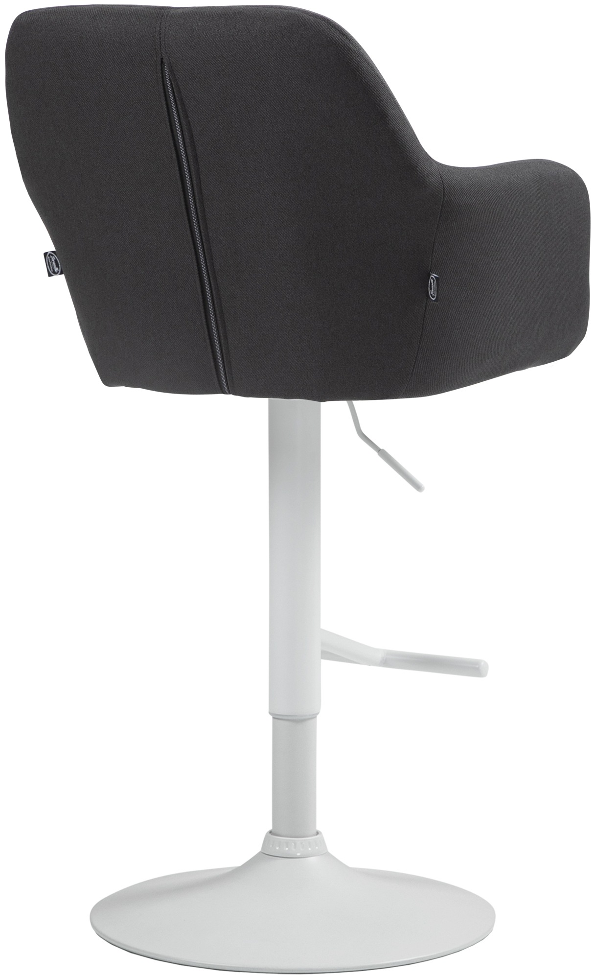 Barhocker Natoma Stoff weiß